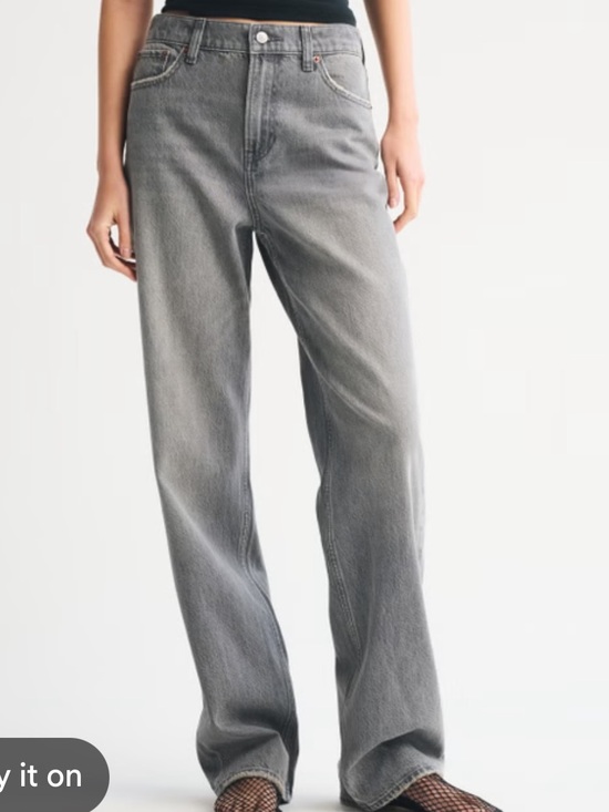 Abercrombie & Fitch Denim - NEW! Abercrombie The Loose High Rise Baggy Jeans 8 Washed Black